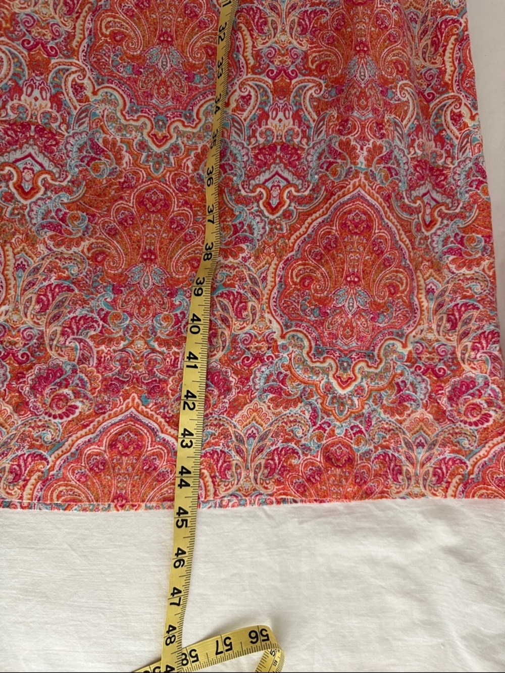 J. Jill Love Linen Pink & Coral L Paisley Sleeveless Pleated Midi Boho Dress - Picture 7 of 7